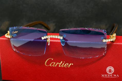 cartier men's glasses|Cartier glasses men diamond blue.